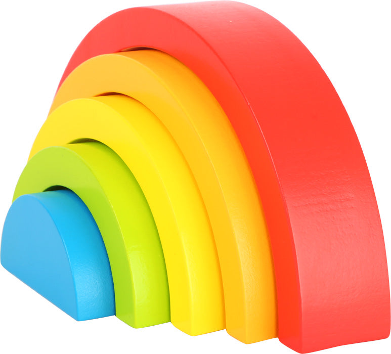 Holzbausteine „Regenbogen“ – kreatives Bauset aus Holz