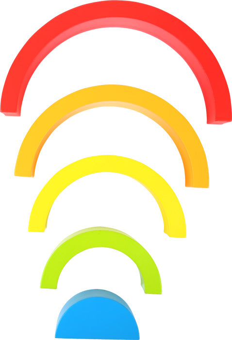 Holzbausteine „Regenbogen“ – kreatives Bauset aus Holz