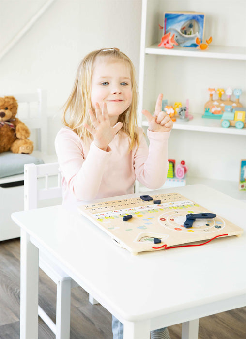 Lernuhr mit Kalender "Educate"