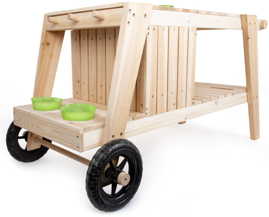 Matschküche aus Massivholz – Outdoor-Rollenspielküche für Kinder