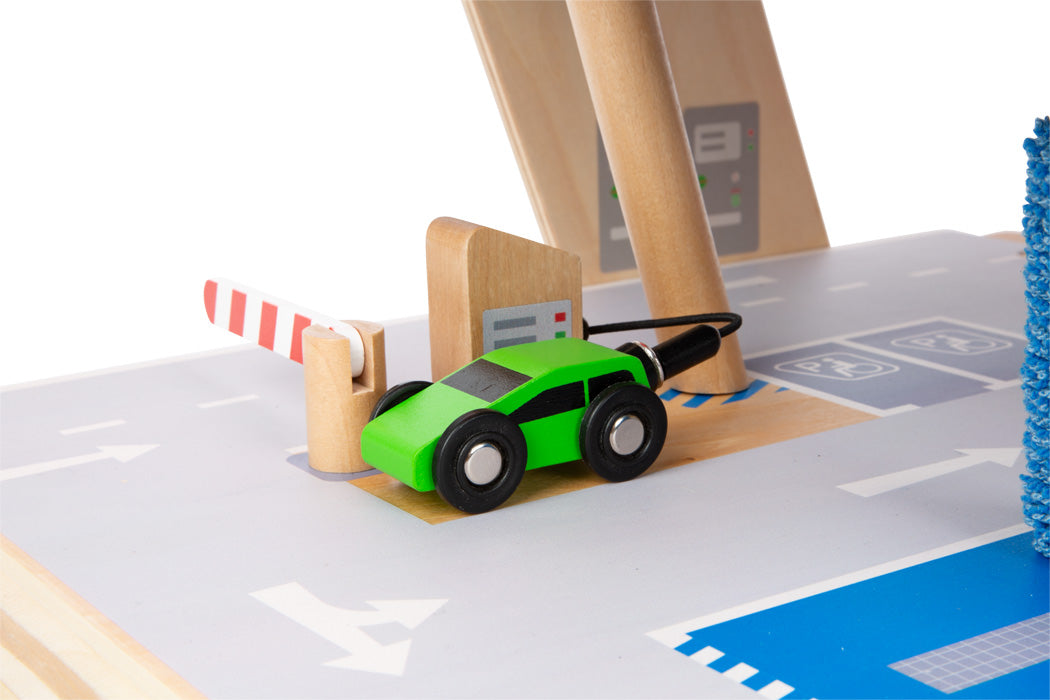 Parkhaus „Premium“ – die komplette Auto-Spielwelt aus Holz