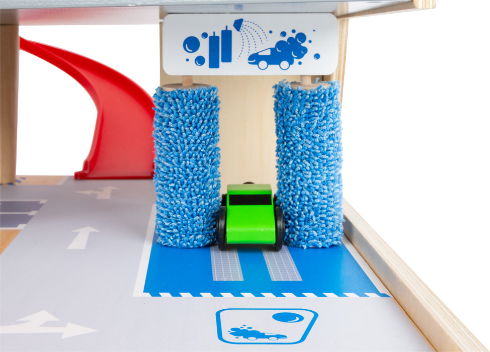 Parkhaus „Premium“ – die komplette Auto-Spielwelt aus Holz
