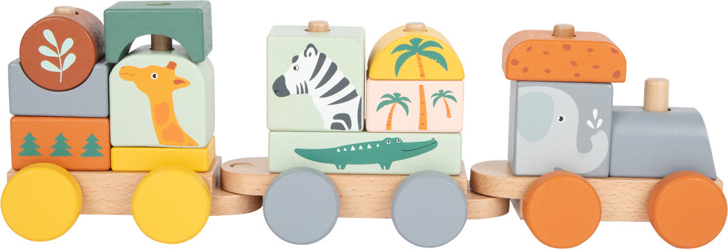 Holzzug Safari – Zieh- & Steckspielzeug für kleine Entdecker