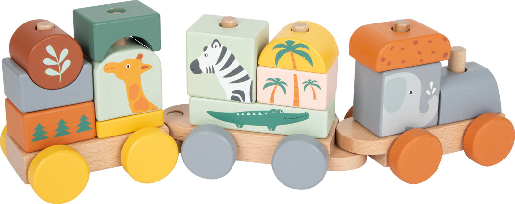 Holzzug Safari – Zieh- & Steckspielzeug für kleine Entdecker