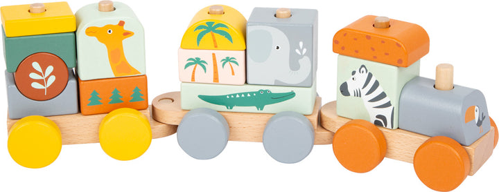 Holzzug Safari – Zieh- & Steckspielzeug für kleine Entdecker