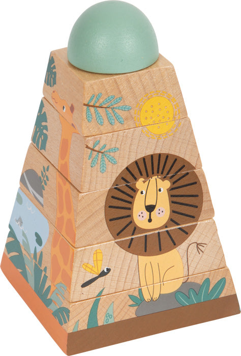 Stapelturm „Safari“ – Holzspielzeug für Motorik & Fantasie