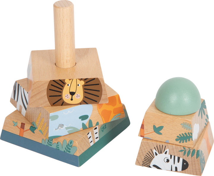 Stapelturm „Safari“ – Holzspielzeug für Motorik & Fantasie