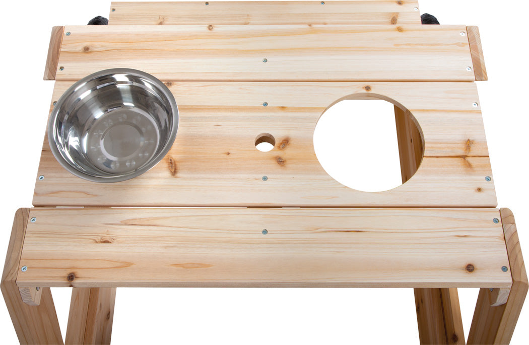 Sandkasten mit Sitzgruppe & Matschtisch – 3-in-1 Outdoor-Spielspaß