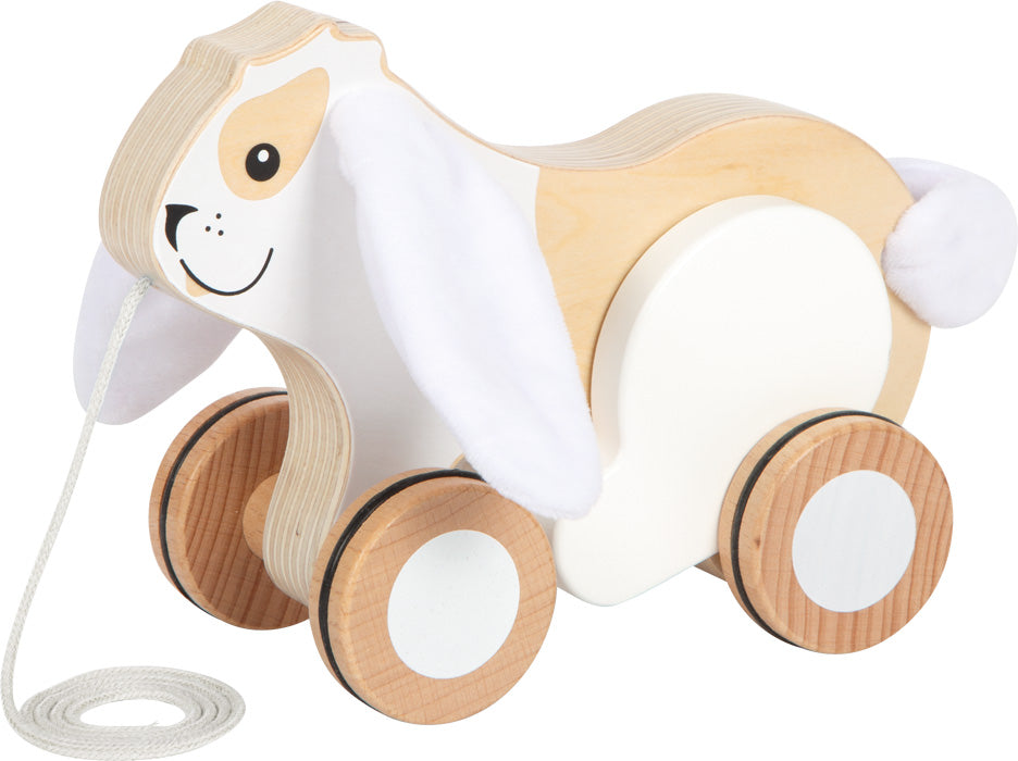 Nachziehtier „Hase mit Knisterohren“ – Lauflernspielzeug aus Holz
