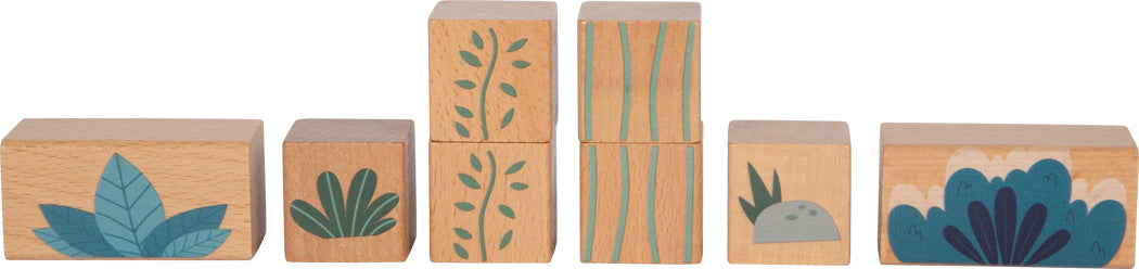 Holzbausteine „Dino“ – 50-teiliges Steck- & Bauset aus Holz