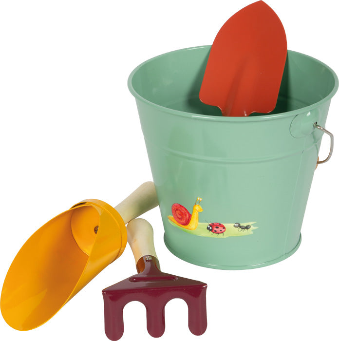 Handschaufel-Set mit Eimer „Tiny Garden“ – 3-teiliges Gartenspielzeug