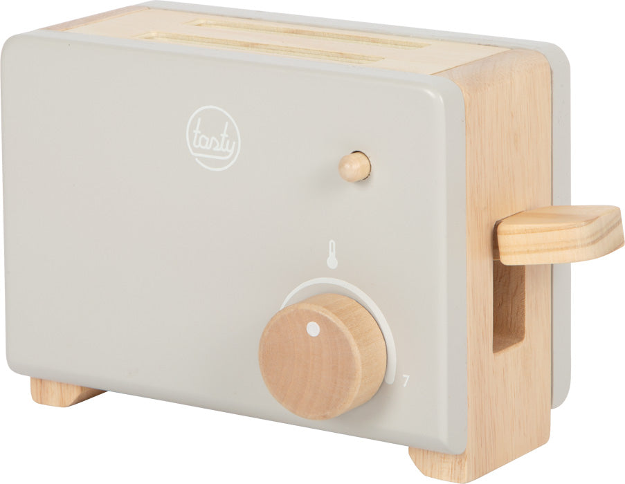 Toaster-Set Grau „Tasty“ – Holz-Spielzeugküche mit Zubehör