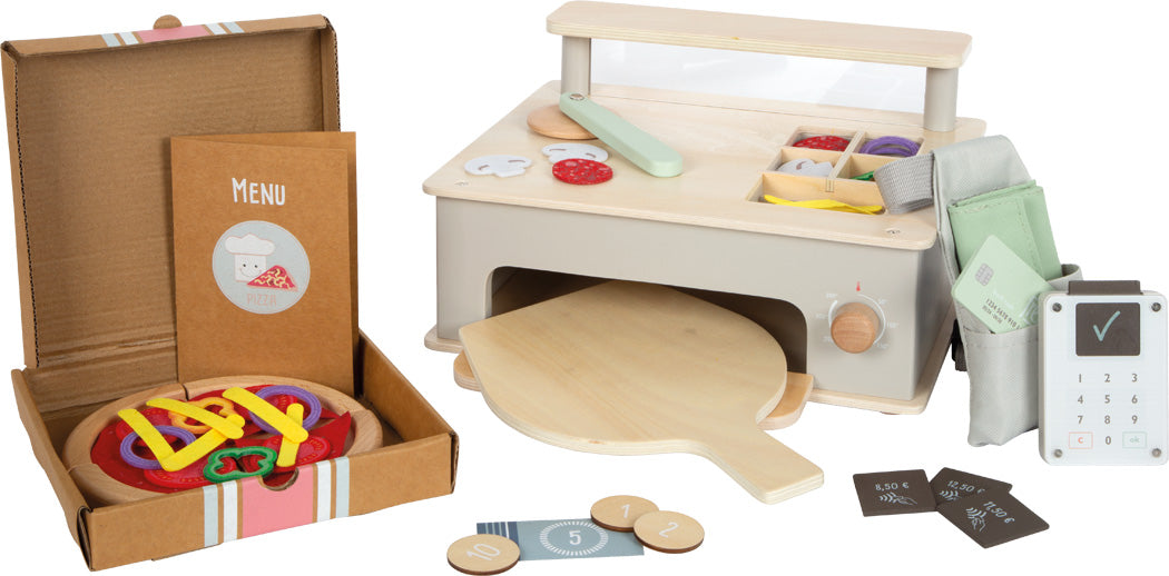 Pizzeria-Set aus Holz – Kreatives Rollenspiel für kleine Küchenchefs