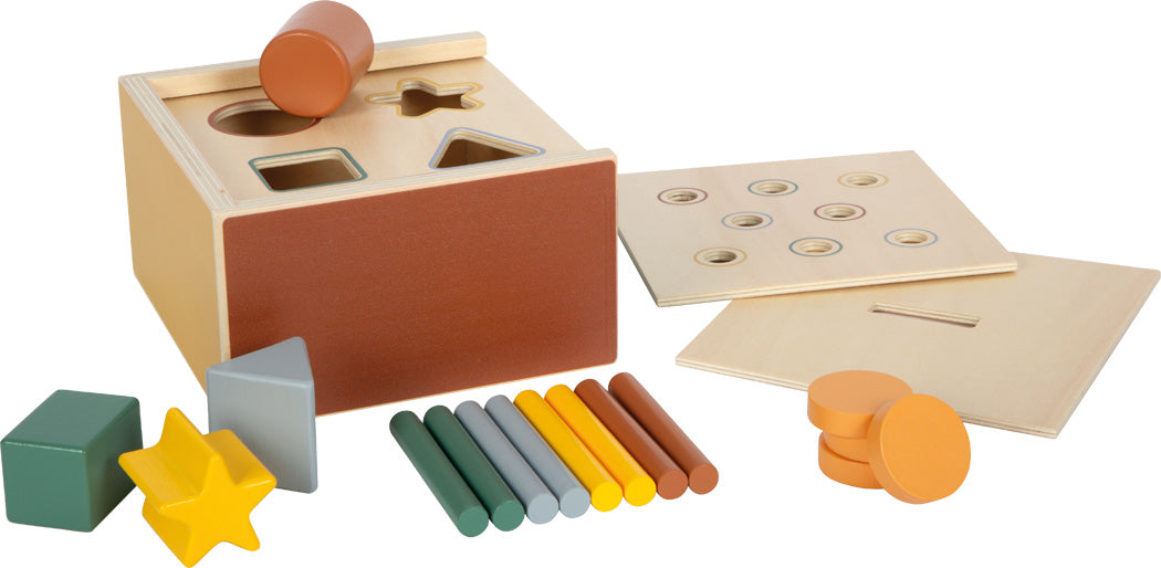 Montessori Steckspiel aus Holz – Formen erkennen & gezielt stecken