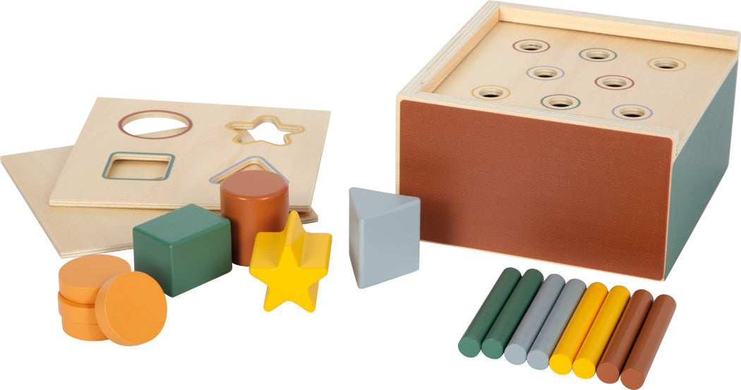 Montessori Steckspiel aus Holz – Formen erkennen & gezielt stecken