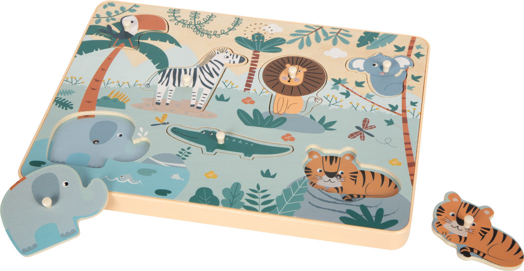 Setzpuzzle „Tierlaute Safari“ – Holzpuzzle mit Soundfunktion