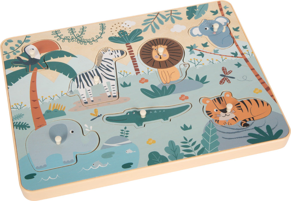 Setzpuzzle „Tierlaute Safari“ – Holzpuzzle mit Soundfunktion