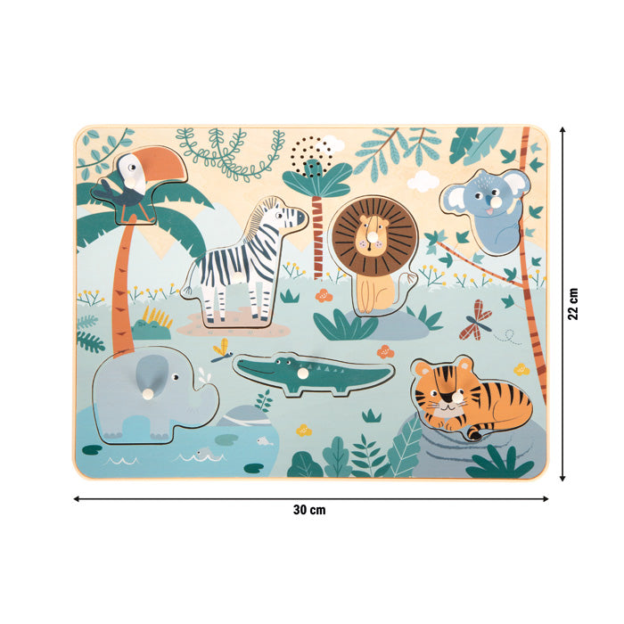 Setzpuzzle „Tierlaute Safari“ – Holzpuzzle mit Soundfunktion