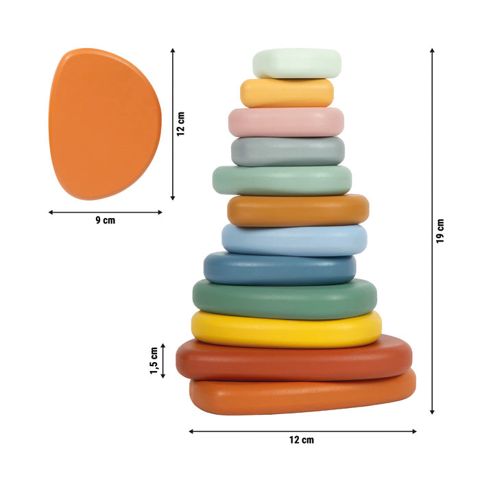 Montessori Balancierspiel „Flusssteine“ – stapeln, balancieren & entdecken