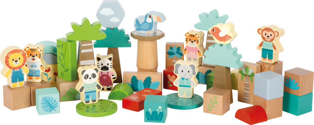 Holzbausteine „Jungle Friends“ – Bauen & Spielen mit Dschungel-Freunden