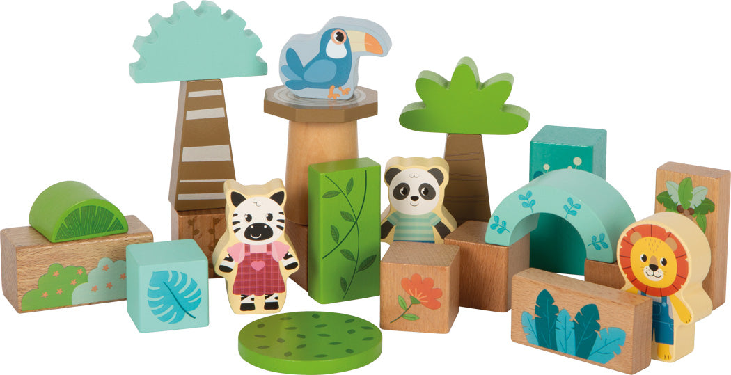 Holzbausteine „Jungle Friends“ – Bauen & Spielen mit Dschungel-Freunden