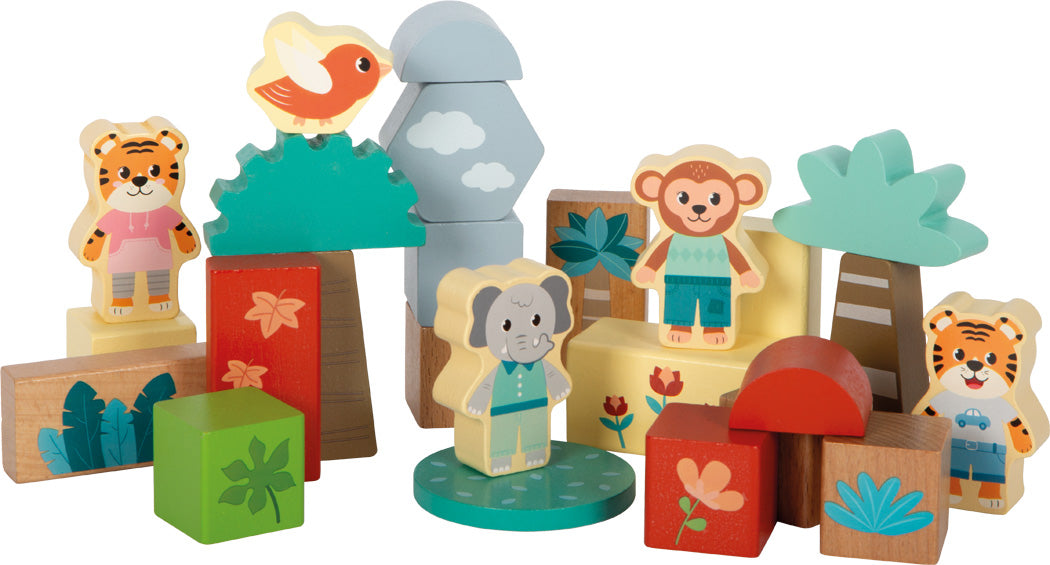 Holzbausteine „Jungle Friends“ – Bauen & Spielen mit Dschungel-Freunden