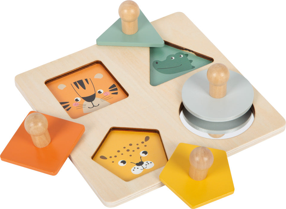 Montessori Setzpuzzle „Formen und Motive“ – Holzpuzzle für erstes Lernen
