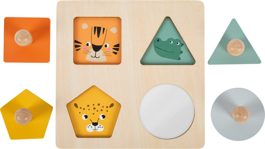 Montessori Setzpuzzle „Formen und Motive“ – Holzpuzzle für erstes Lernen