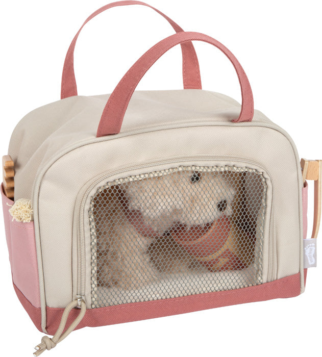 Hund mit Tasche und Pflege-Set Rosa – ein kleiner Vierbeiner zum Liebhaben