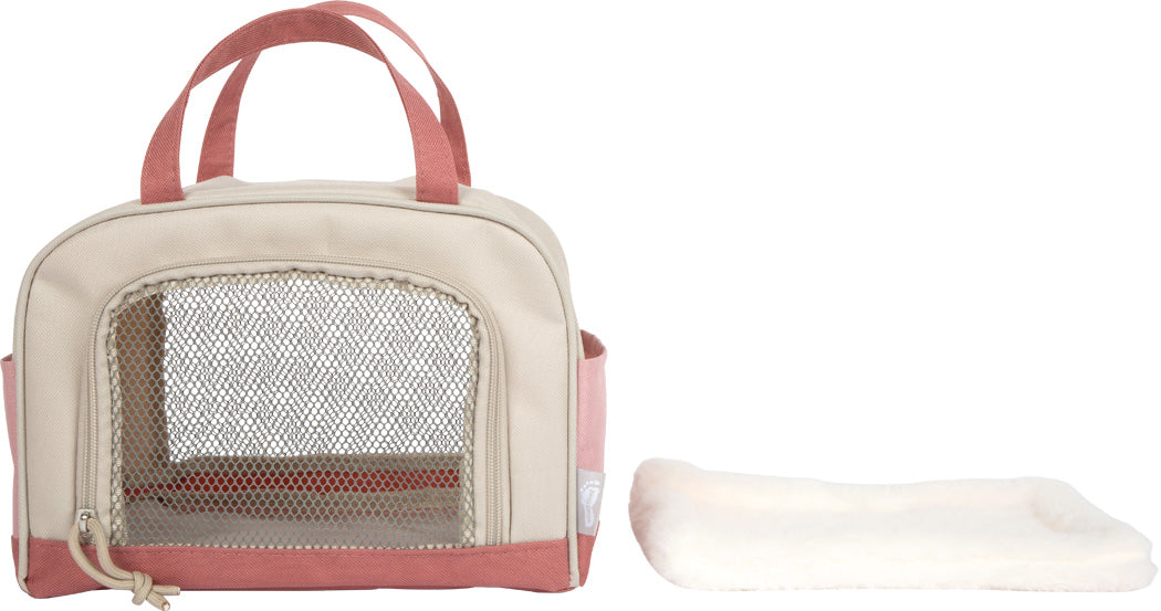 Hund mit Tasche und Pflege-Set Rosa – ein kleiner Vierbeiner zum Liebhaben