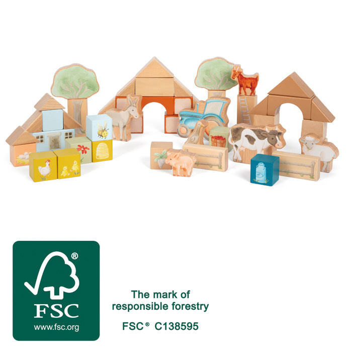 Holzbausteine „Farm Buddies“ – tierischer Bauspaß für kleine Entdecker