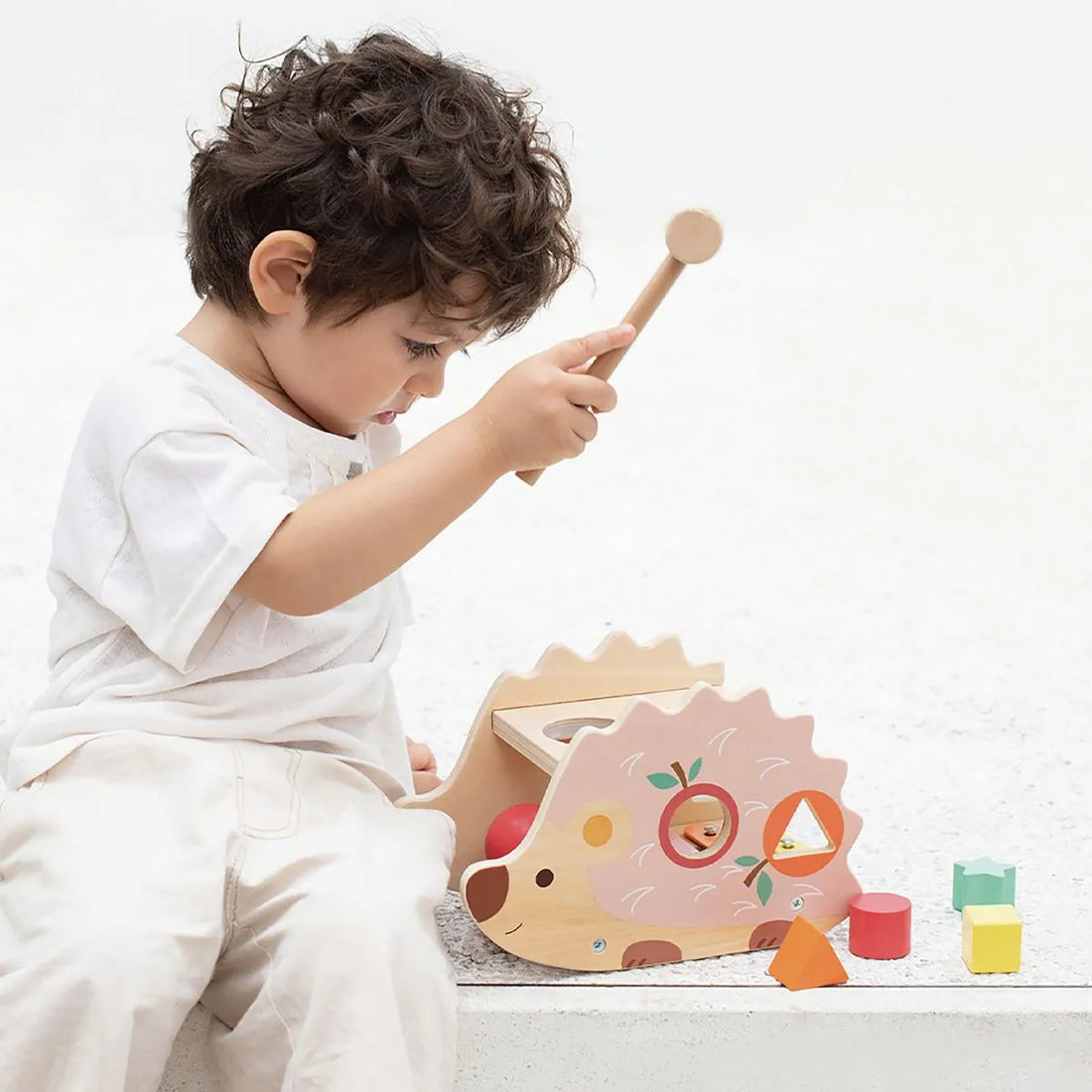 Klopfspiel „Igel“ 3-in-1 – Motorik- & Musikspiel aus Holz