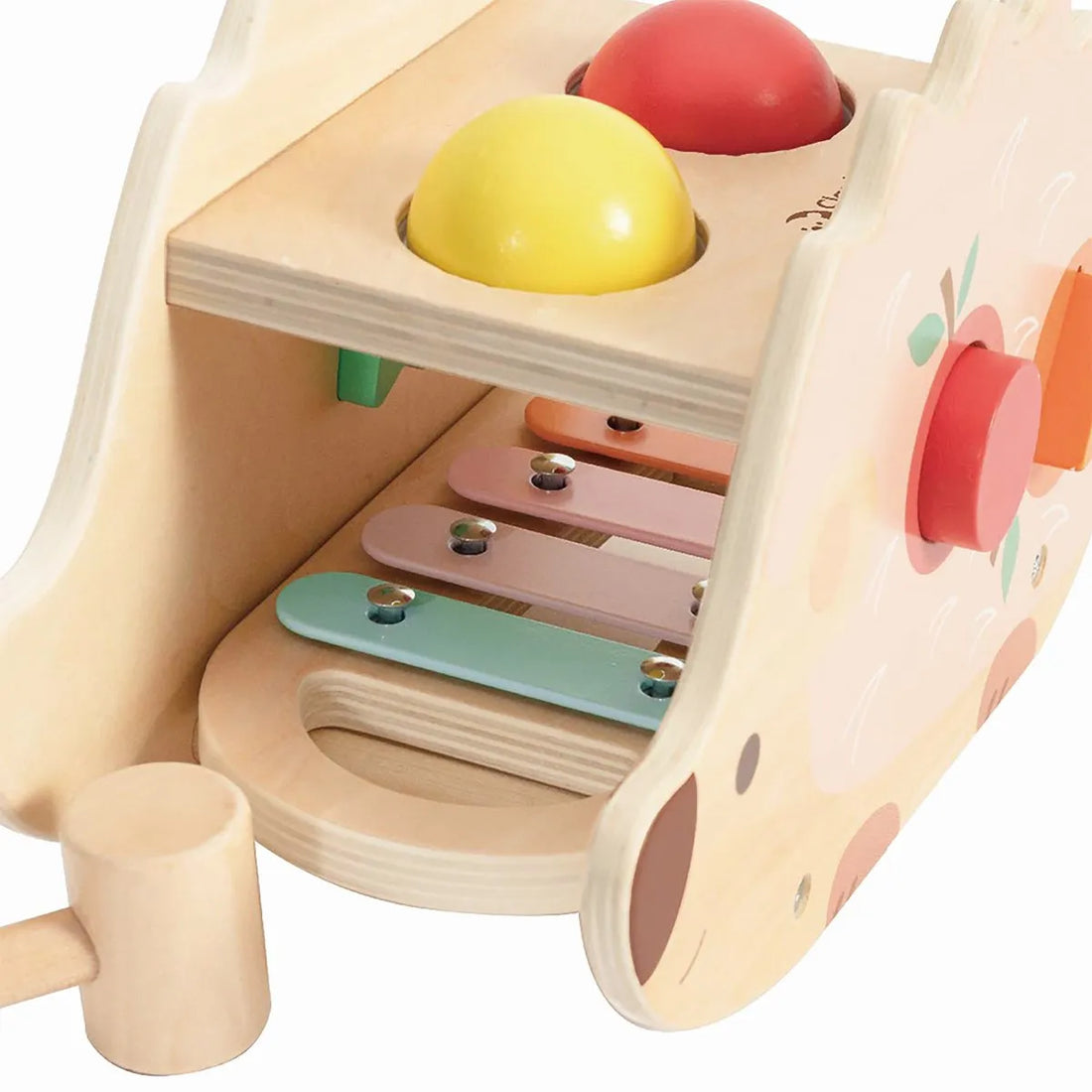 Klopfspiel „Igel“ 3-in-1 – Motorik- & Musikspiel aus Holz