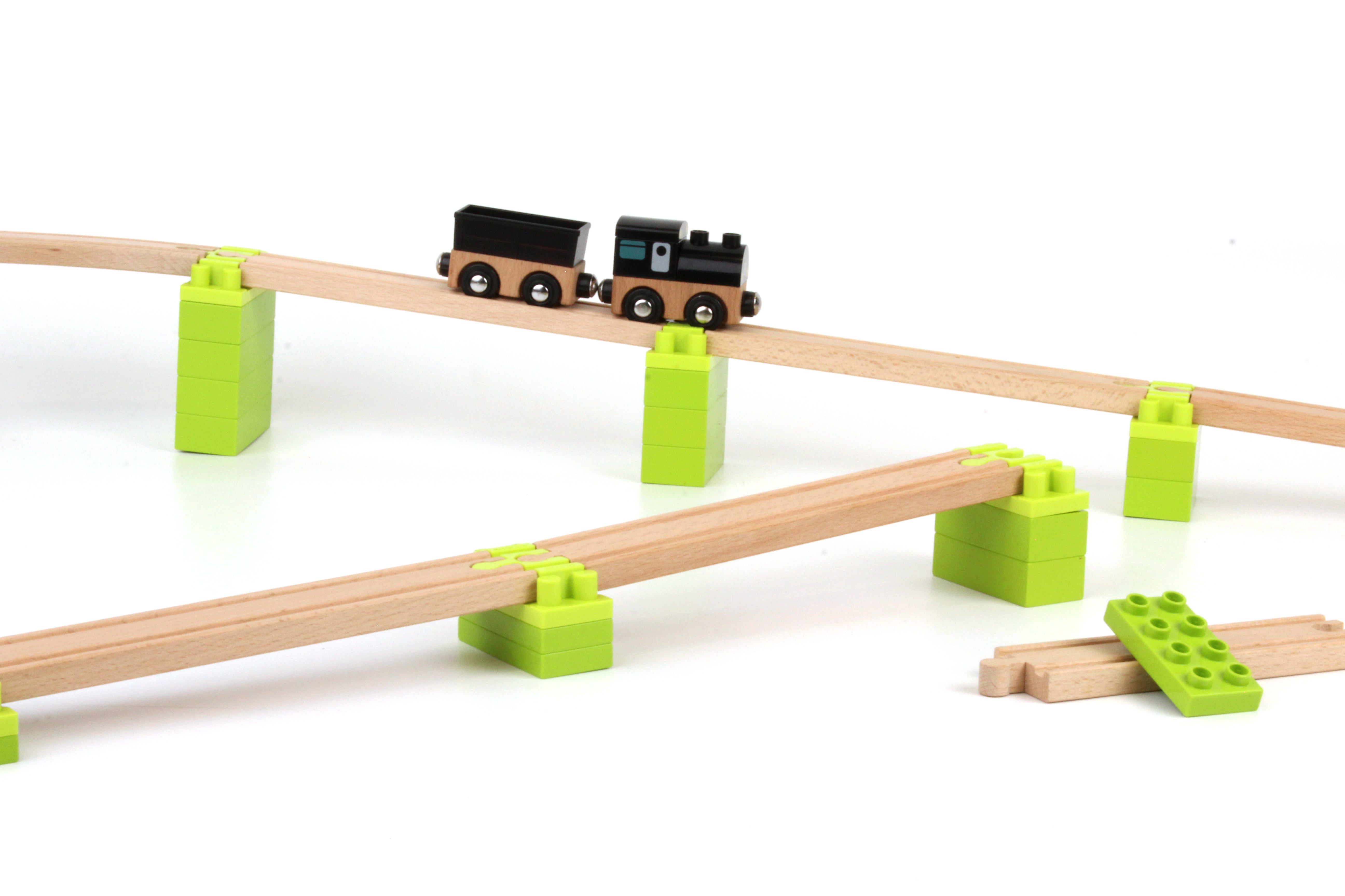 Die Hochbahn – NOPPI Set (24 Teile) – beeindruckende Schienenlandschaften