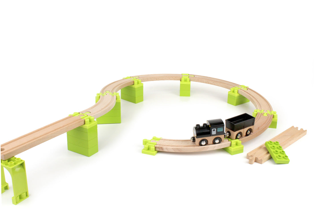 Die Hochbahn – NOPPI Set (24 Teile) – beeindruckende Schienenlandschaften
