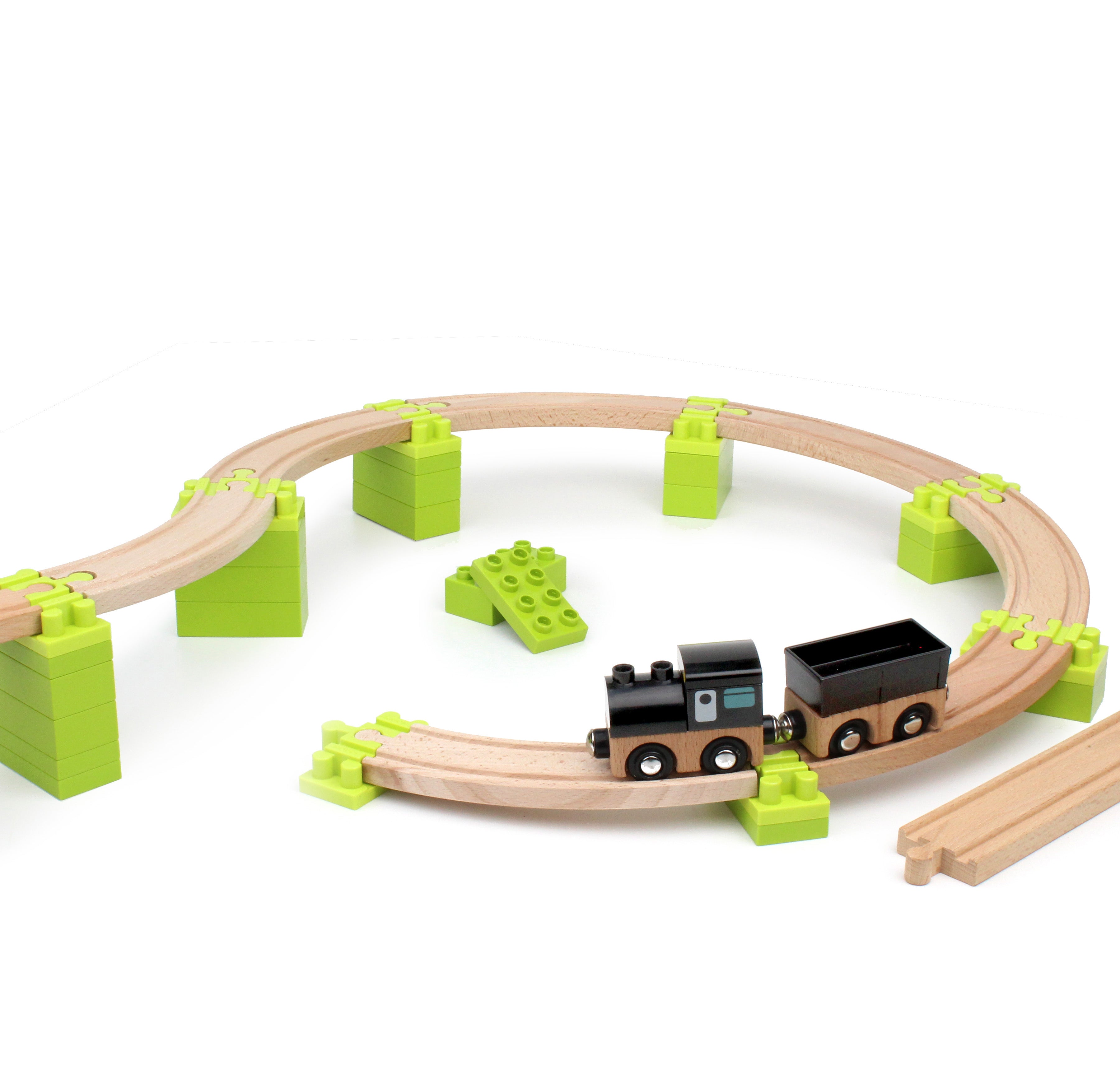 Die Hochbahn – NOPPI Set (24 Teile) – beeindruckende Schienenlandschaften