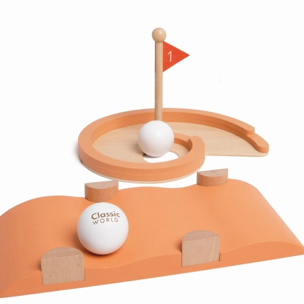 Mini-Golf-Set aus Holz – Spielspaß für drinnen und draußen