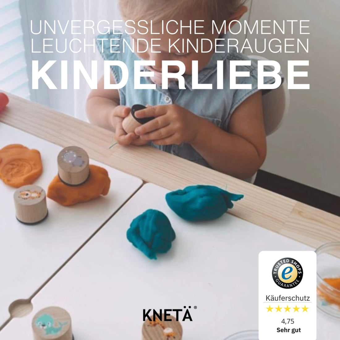 KNETÄ - 8er DOSEN SET (8x125g) - Premium-Knetmasse für kreatives Gestalten