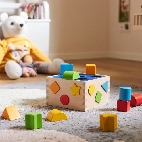 Sort-Box aus Holz – klassisches Steckspiel für Motorik & Formenlernen