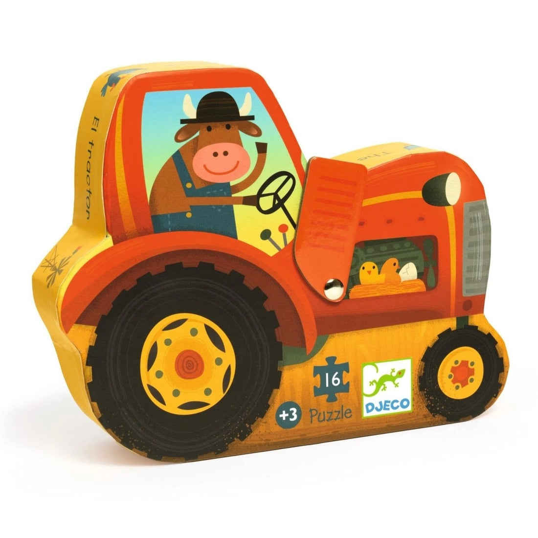 Puzzle „Traktor“ – 16-teiliges Holzpuzzle für kleine Fahrzeugfans