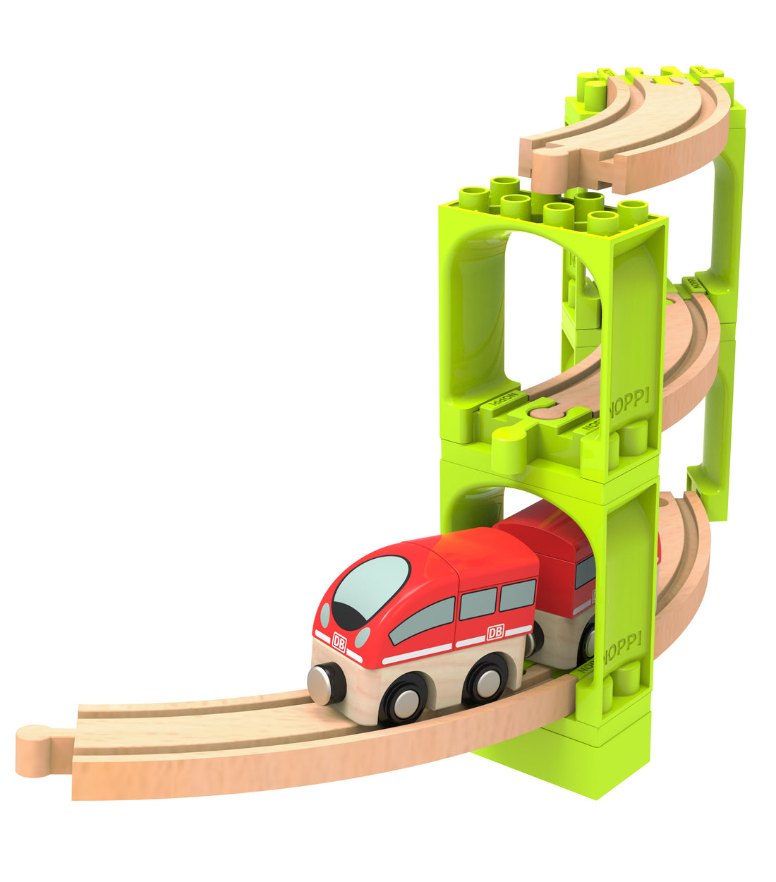 NOPPI Eisenbahn-Spirale – 16 Bauteile für Brücken & Zubehörteile