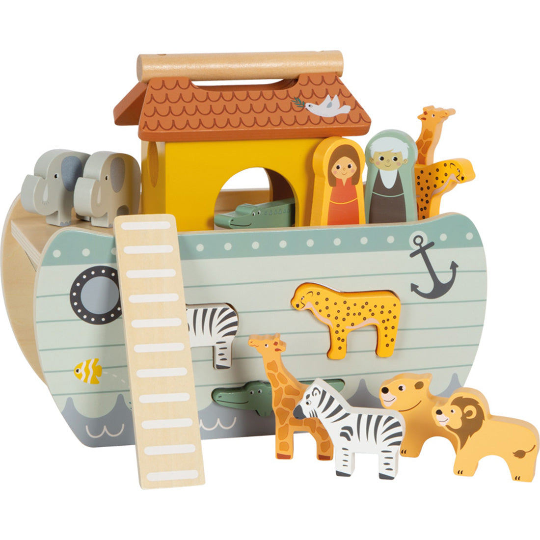 Steckspiel „Arche Noah Safari“ – Holzpuzzle für Motorik & Tierwelt-Spiel