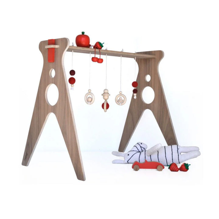 Spielbogen aus Holz rot