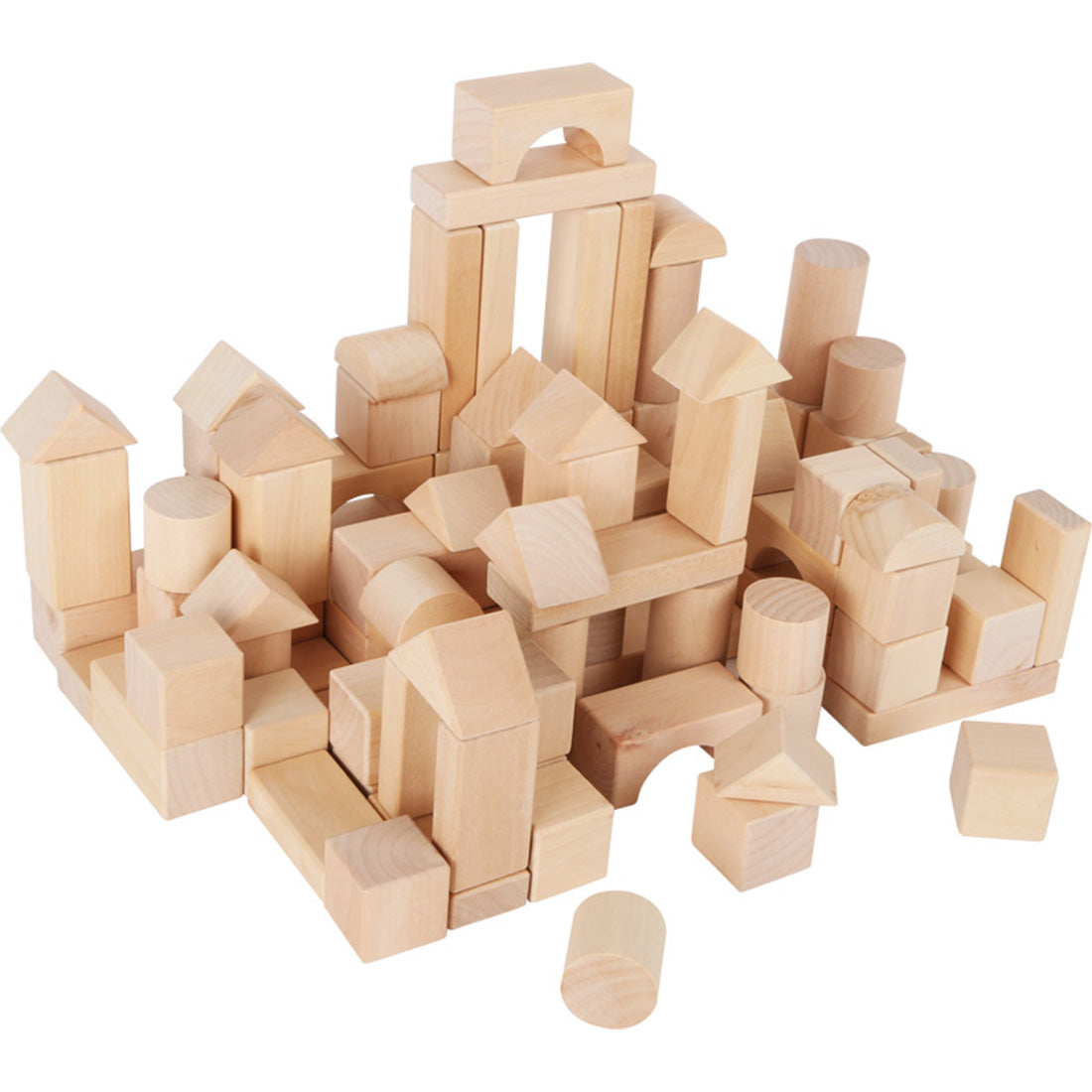 Holzbausteine Natur – 100 Teile für grenzenlose Kreativität
