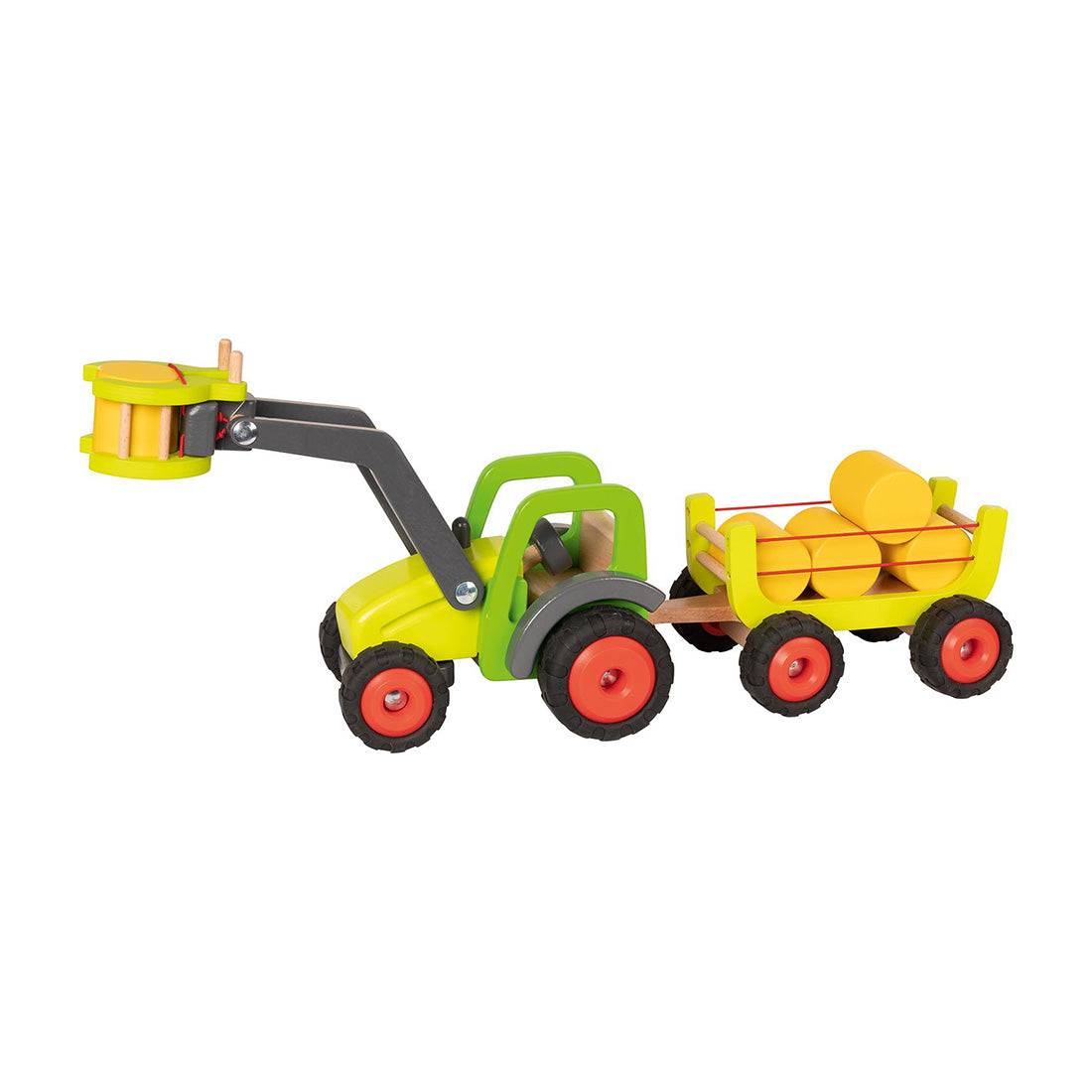 Frontlader mit Heuwagen