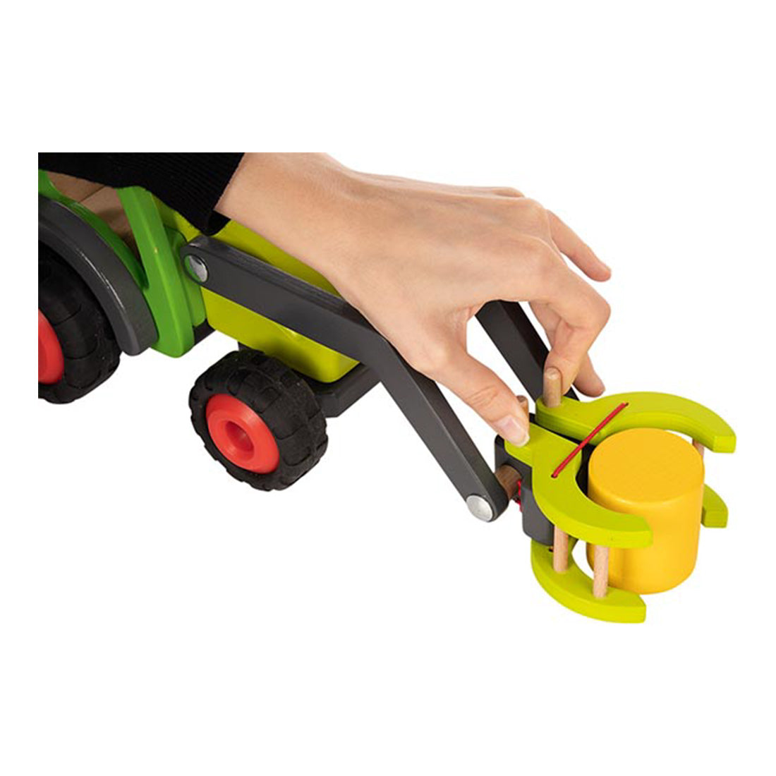 Frontlader mit Heuwagen