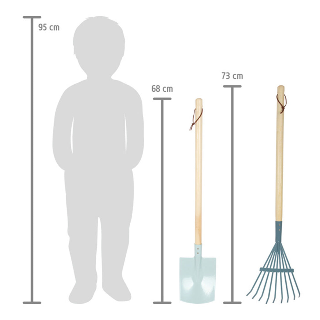 Gartenwerkzeug-Set aus Holz – 4-teiliges Spielset für kleine Gärtner