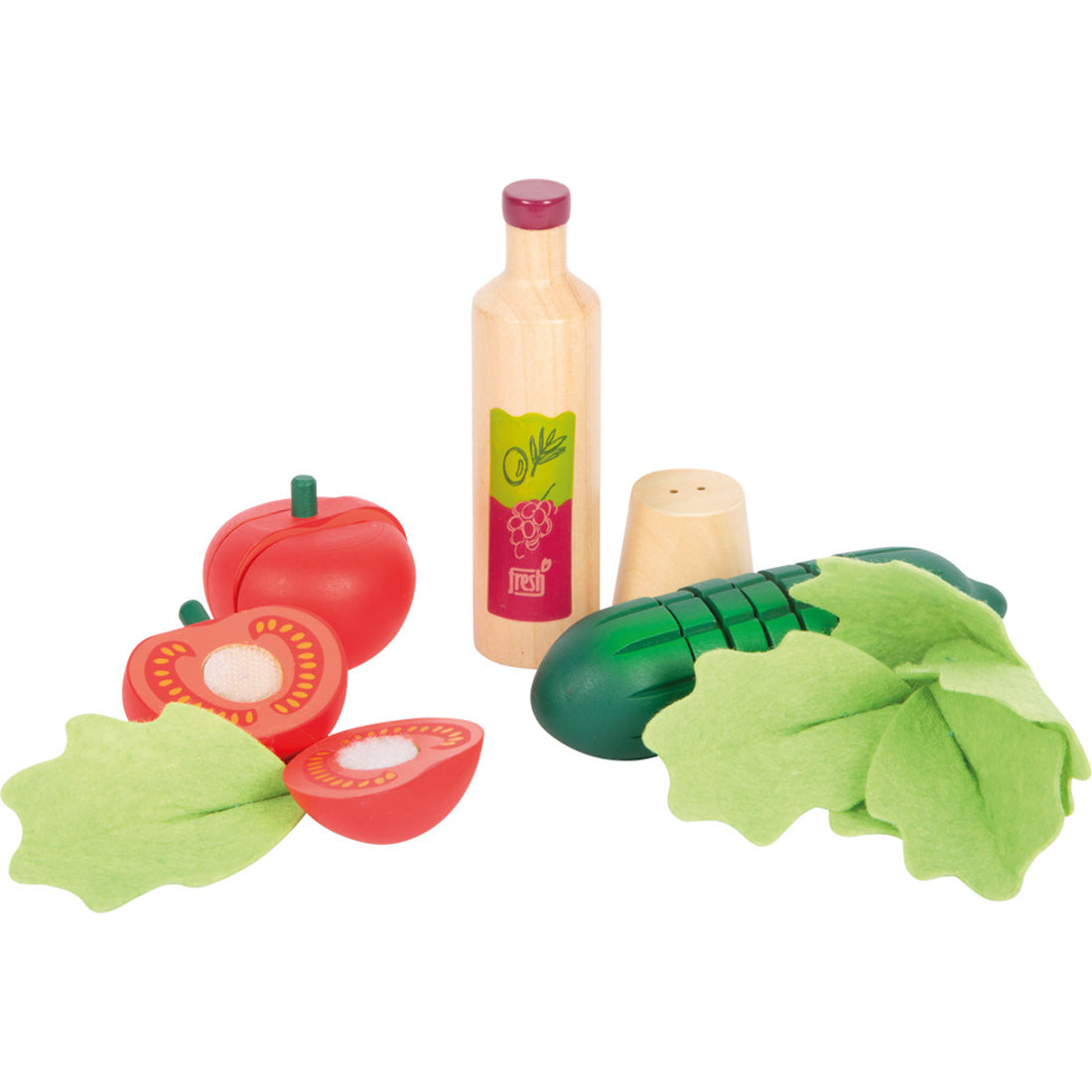 Schneide-Lebensmittel Holz "Salat fresh"