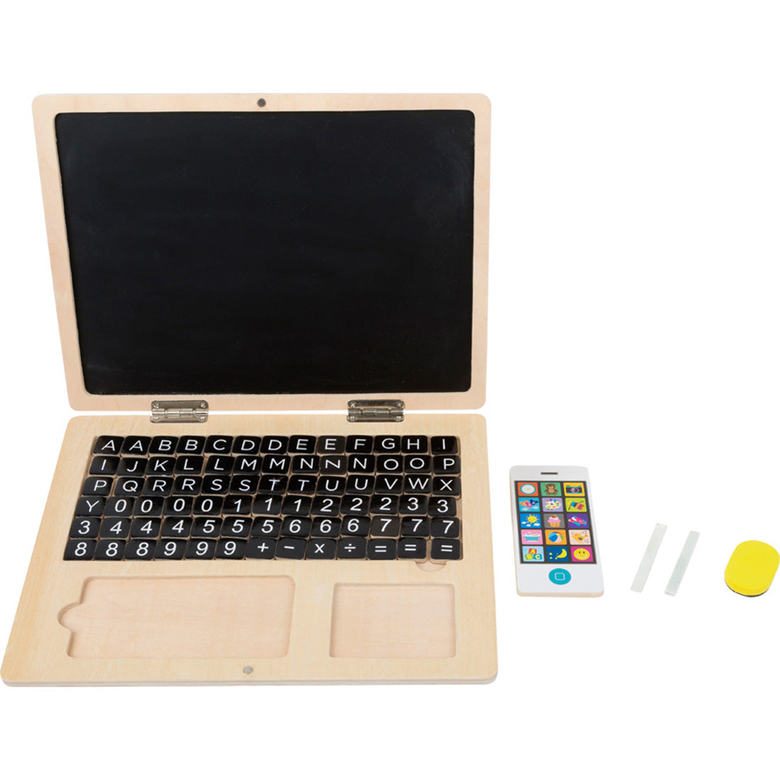 Holz-Laptop mit Magnettafel