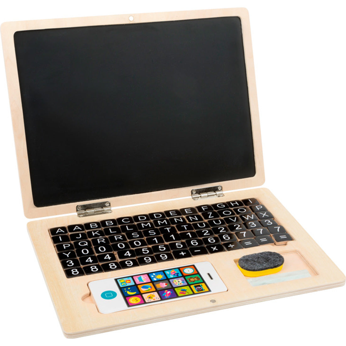 Holz-Laptop mit Magnettafel